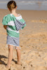 Toddler Poncho Towel - Apple Green and Navy