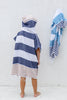 Kids Poncho Towel - Navy and Beige - Miss April Towels