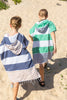 Kids Poncho Towel - Navy and Beige - Miss April Towels