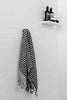 Albatross black and white striped bathroom towel set