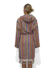 Vibrant candy pompom bathrobe made from Turkish cotton with oversized fit