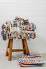 Colourful Candy Pompom Bathroom Set with vibrant Turkish cotton towels
