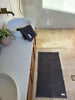Charcoal waffle textured Turkish cotton bathroom towel set
