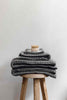 Charcoal waffle textured Turkish cotton bathroom towel set