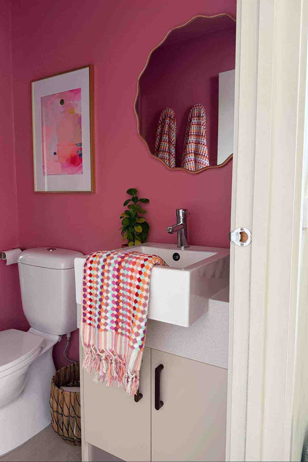 Confetti Bathroom Set vibrant multicolour Turkish cotton towels with tassels