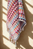 colorful confetti bathroom towel set with tassels
