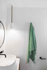 Green Stripes Bathroom Set with bath mat and hand towel