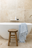 pale blue bath towel made of soft premium turkish cotton