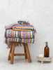 Colorful pompom Turkish cotton hand towel in candy hues with tassels