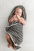 Pompom Turkish Cotton Hooded Baby Towel - Black & White