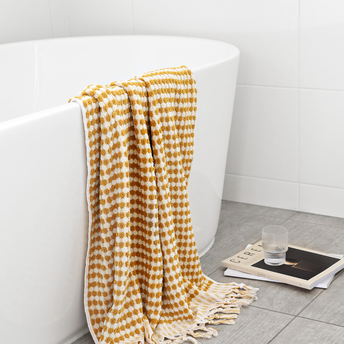 Mustard bath best sale mat and towels