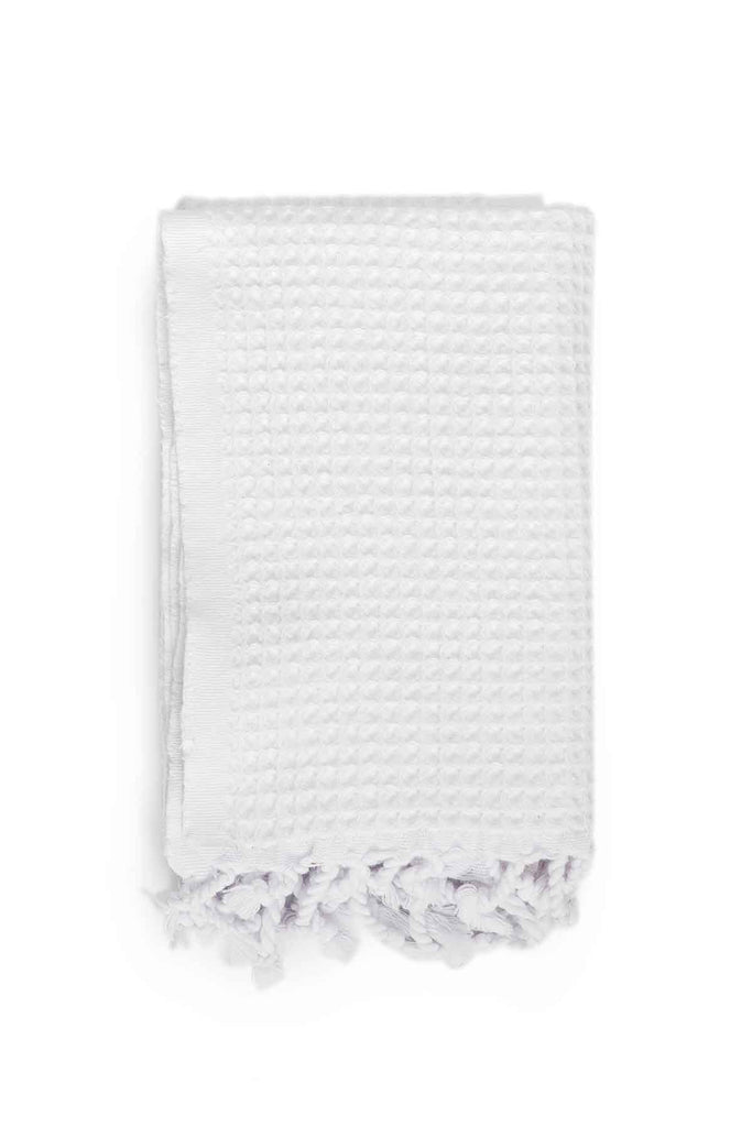 Waffle Turkish Hand Towel - White - Miss April Towels