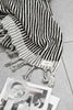 Black and white striped Turkish cotton bath sheet Albatross